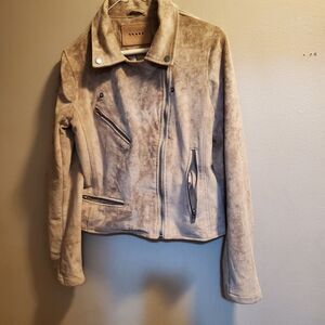 Blank Nyc Tan Suede Moto Jacket Size Small